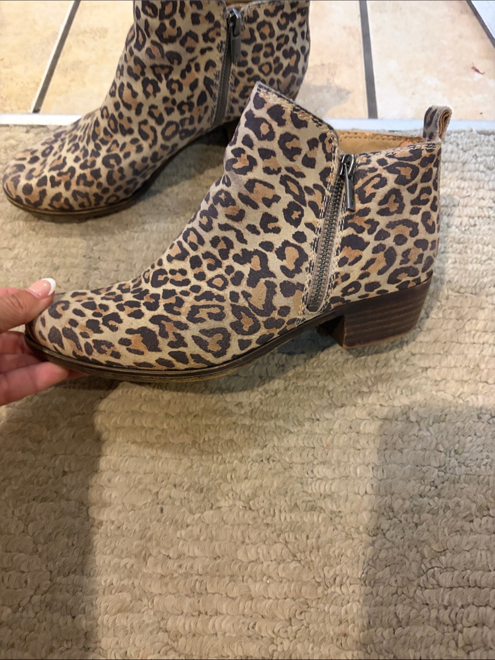 Lucky Brand Leopard Print Side-Zip Women's Ankle Boot - Picture 3 of 10